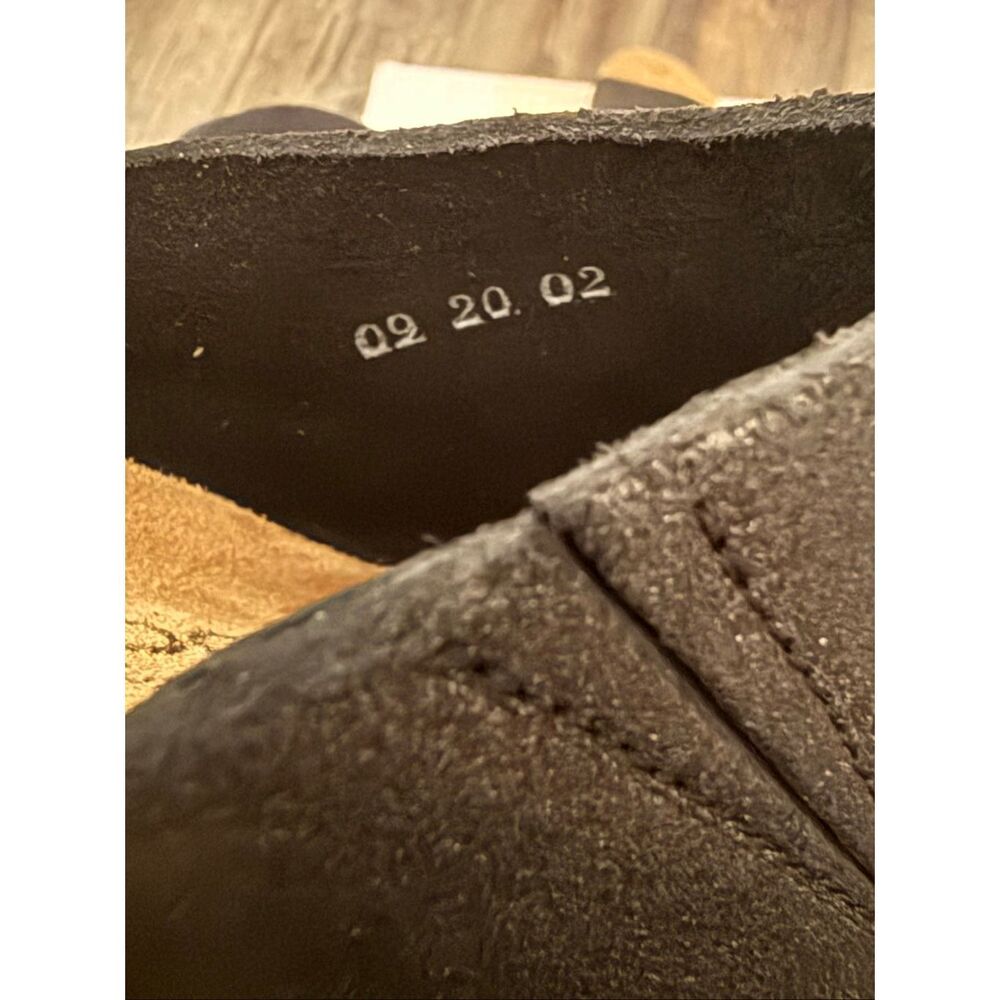 Papillio by Birkenstock Namika Black Leather Cork Wedge Slide Sandals Size 7 (38 - Picture 6 of 7